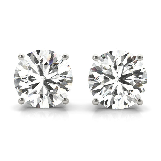0.66CT solitaire stud earrings in white gold with 1/3CT lab-grown round diamonds – Encore DT