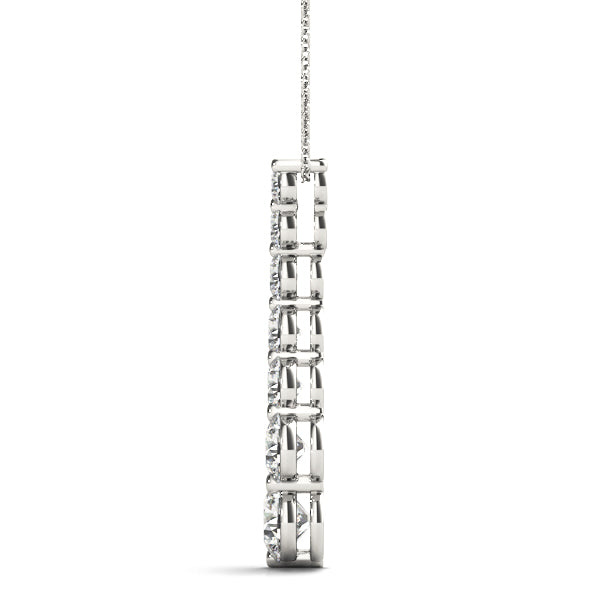 1CT Lab Diamond Journey Pendant with 7-Stone Curved Design