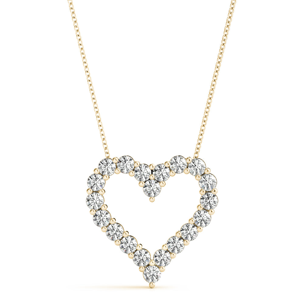 0.3CT Lab Diamond Heart Pendant Necklace in White Gold