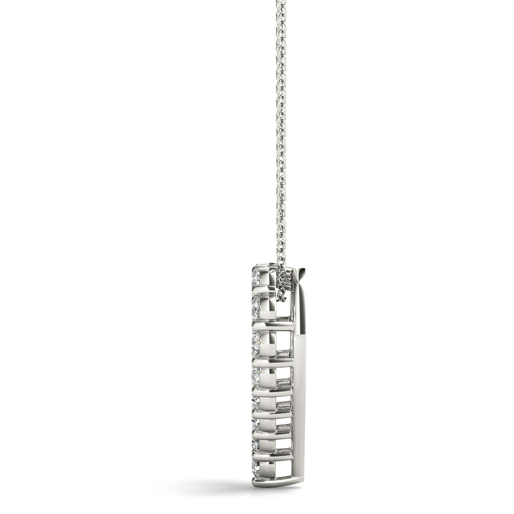 0.3CT Lab Diamond Heart Pendant Necklace in White Gold