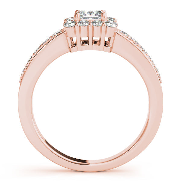 14K White Gold 1.5CT Princess Cut Lab Diamond Engagement Ring