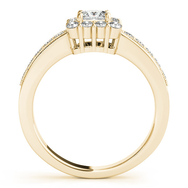 14K White Gold 1.5CT Princess Cut Lab Diamond Engagement Ring