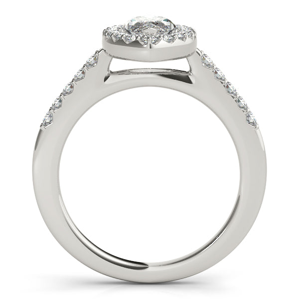 1CT Marquise Lab Diamond Engagement Ring 14K White Gold