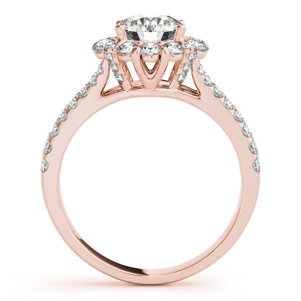 1.8CTW Round Lab Diamond Halo Engagement Ring with Split Shank