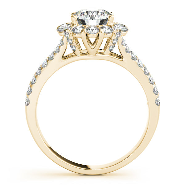 1.8CTW Round Lab Diamond Halo Engagement Ring with Split Shank
