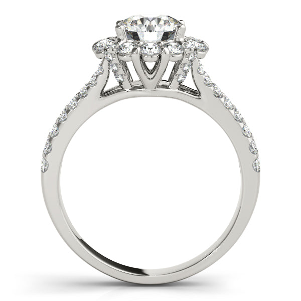 1.8CTW Round Lab Diamond Halo Engagement Ring with Split Shank