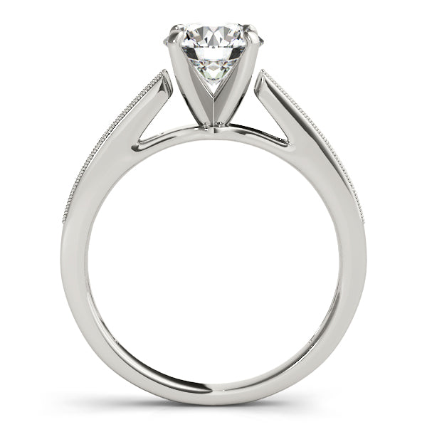 1CT Classic Round Lab Diamond Cathedral Engagement Ring 14K Yellow Gold