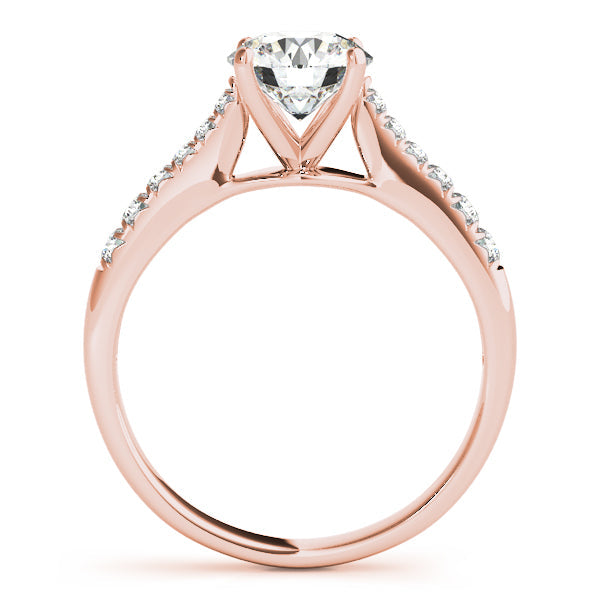 Classy 1CT Round Cut Lab Diamond 14K Rose Gold Engagement Ring