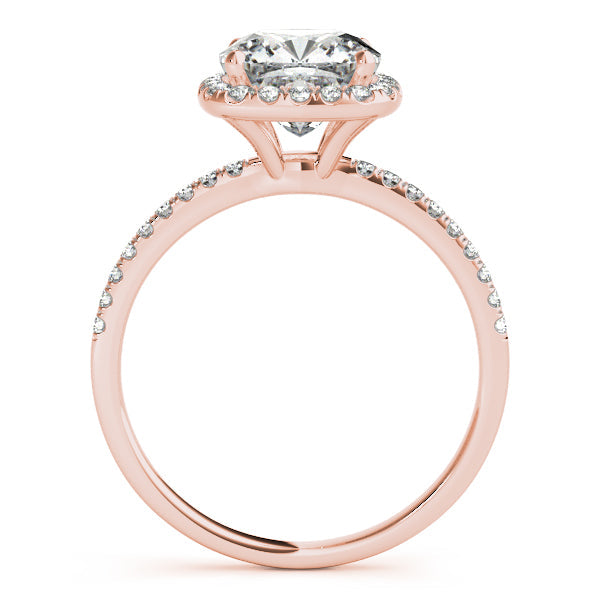 Classic 1CT Cushion Cut Halo Lab Diamond Engagement Ring