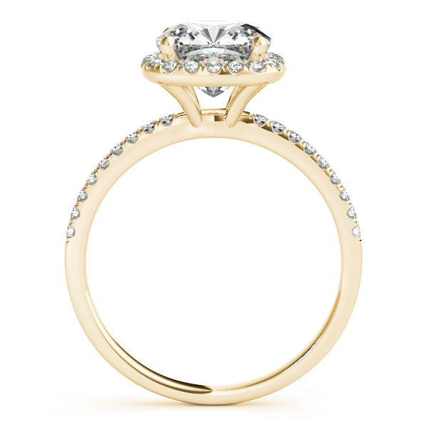 Classic 1CT Cushion Cut Halo Lab Diamond Engagement Ring