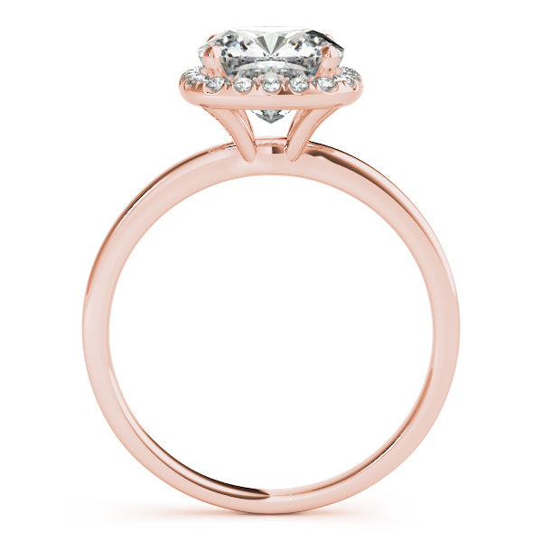 1CT Halo Cushion Cut Diamond Engagement Ring 14K Yellow Gold
