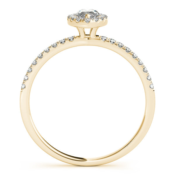 Classic 1CT Marquise Lab Diamond Engagement Ring 14K White Gold