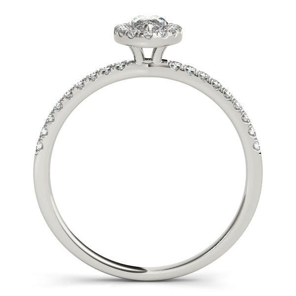 Classic 1CT Marquise Lab Diamond Engagement Ring 14K White Gold
