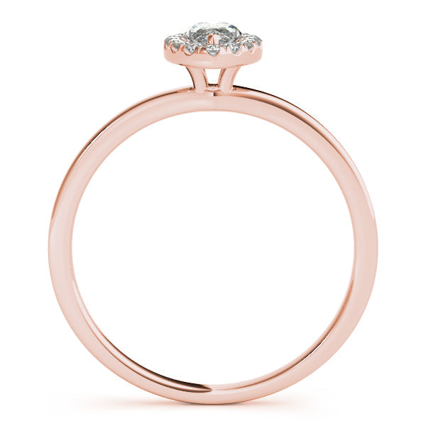 1CT Halo Engagement Ring Marquise Diamond 14K Yellow Gold