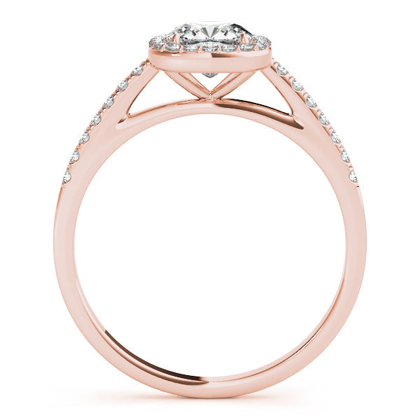 1CT Cushion Cut Lab Diamond Engagement Ring 14K Rose Gold