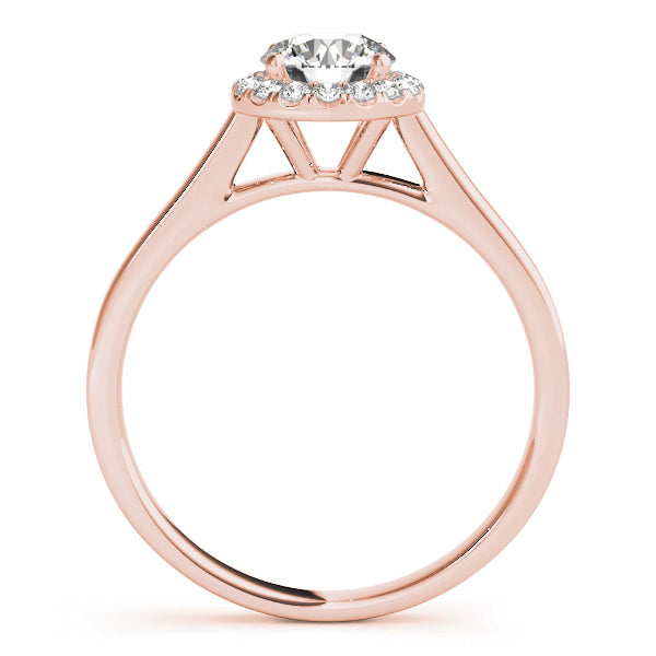 Cathedral 1CT Round Lab Diamond Halo Engagement Ring 14K White Gold