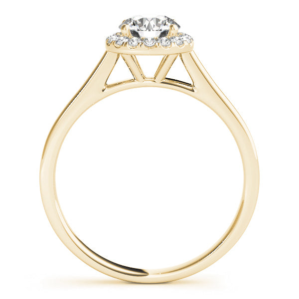 Cathedral 1CT Round Lab Diamond Halo Engagement Ring 14K White Gold