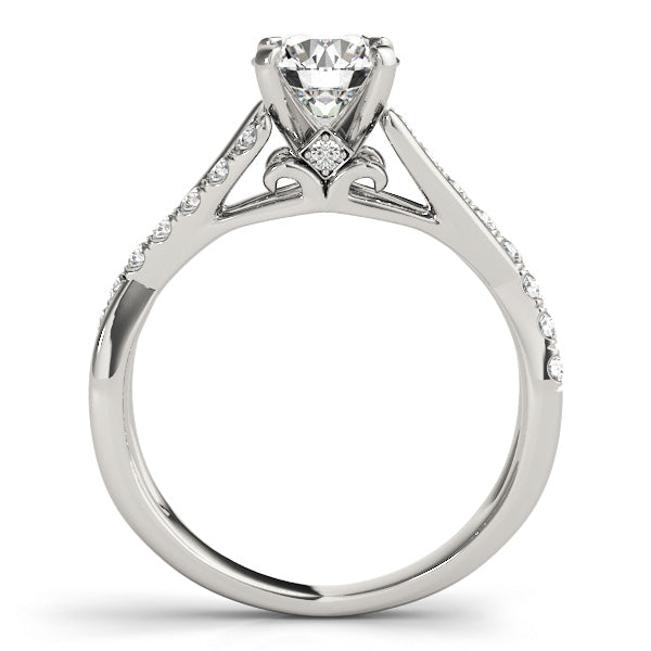1CT Lab Diamond 14K Yellow Gold Engagement Ring Infinity Split Shank
