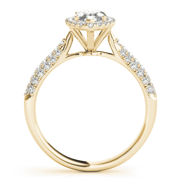 1CT Marquise Cut Diamond Engagement Ring 14K White Gold Halo