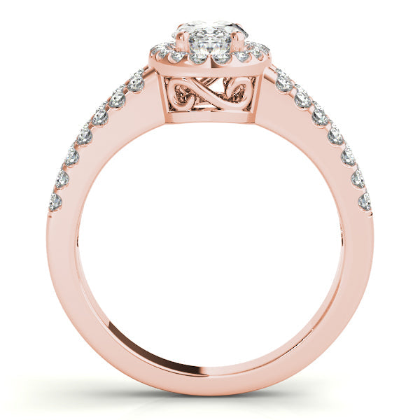 1CT Oval Lab Diamond Engagement Ring 14K White Gold Split Shank