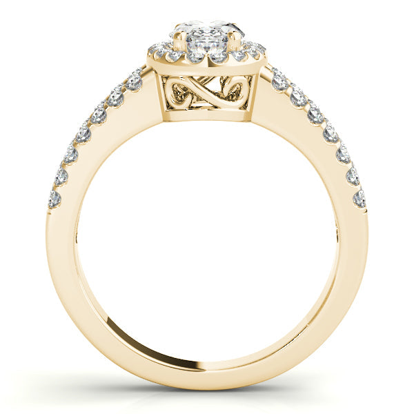 1CT Oval Lab Diamond Engagement Ring 14K White Gold Split Shank