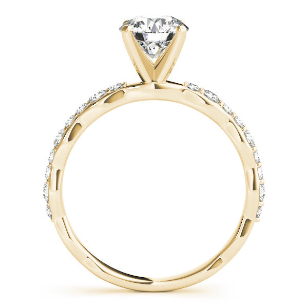 1.3CT Round Lab Diamond Thin Engagement Ring 14K Rose Gold