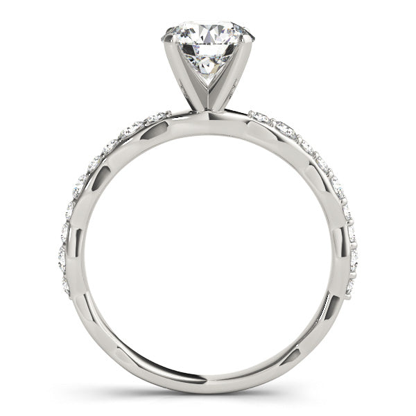1.3CT Round Lab Diamond Thin Engagement Ring 14K Rose Gold