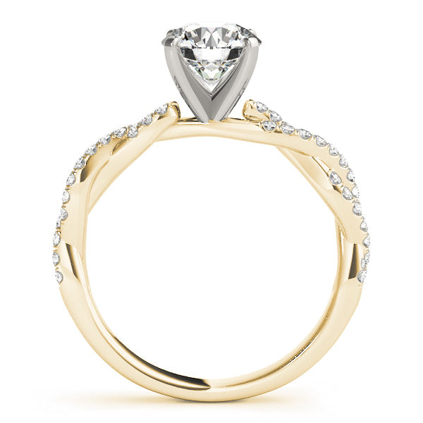 1CT Classic Diamond Engagement Ring 14K Rose Gold Twist Infinity