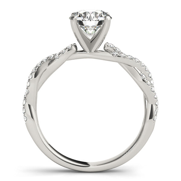 1CT Classic Diamond Engagement Ring 14K Rose Gold Twist Infinity