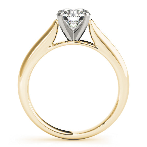Classy 1CT Solitaire 14K Rose Gold Lab Diamond Engagement Ring