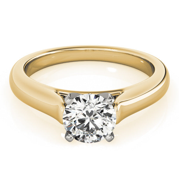 1CT Solitaire Lab Diamond Engagement Ring 14K Yellow Gold