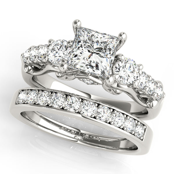Luxury 1CT Princess Cut Lab Diamond Engagement Ring VS1 F Excellent