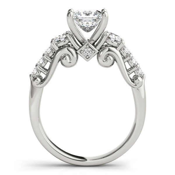 Luxury 1CT Princess Cut Lab Diamond Engagement Ring VS1 F Excellent