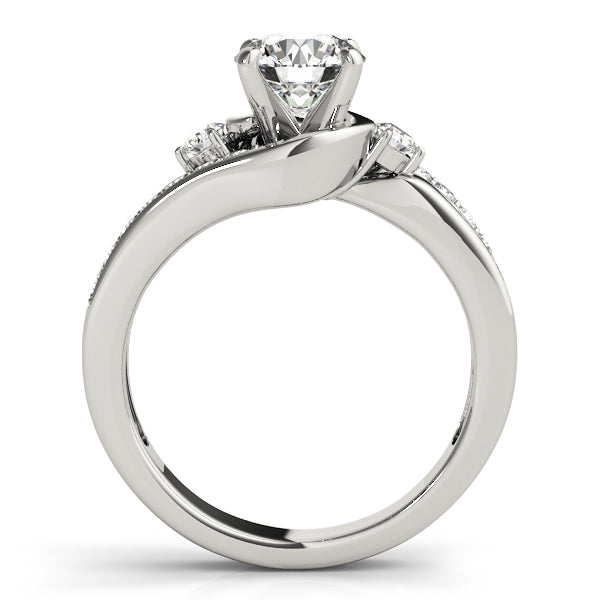 1CT Round Diamond Bypass Engagement Ring with Split Shank