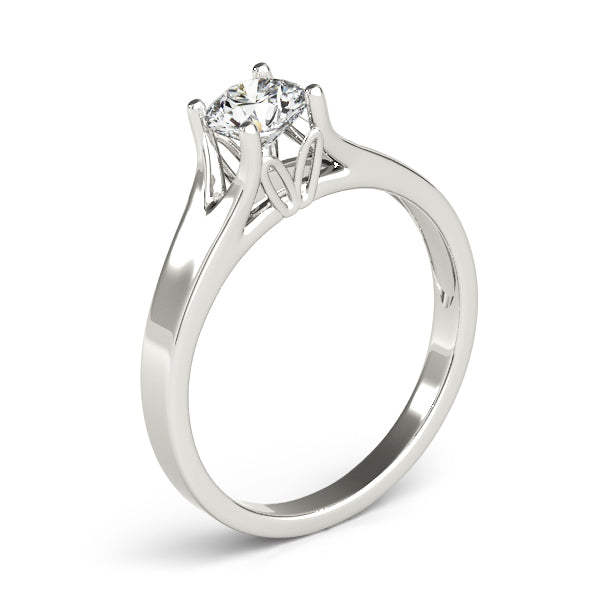 Modern Solitaire Round Lab Diamond Engagement Ring 1CT