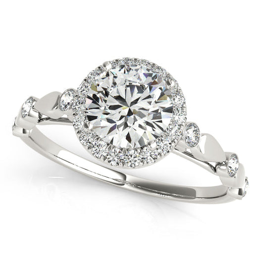 Unique Chain Link Side Stone Halo Engagement Ring: A Bold Twist on Tradition