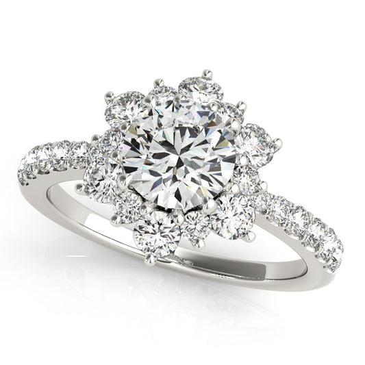 Floral Halo Diamond Engagement Ring: A Blooming Symbol of Forever