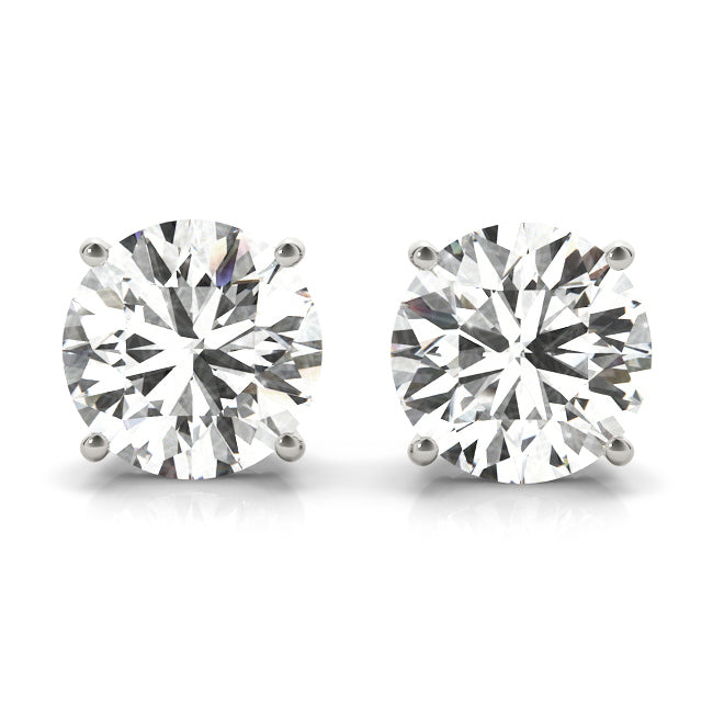 0.66CT solitaire stud earrings in white gold with 1/3CT lab-grown round diamonds – Encore DT
