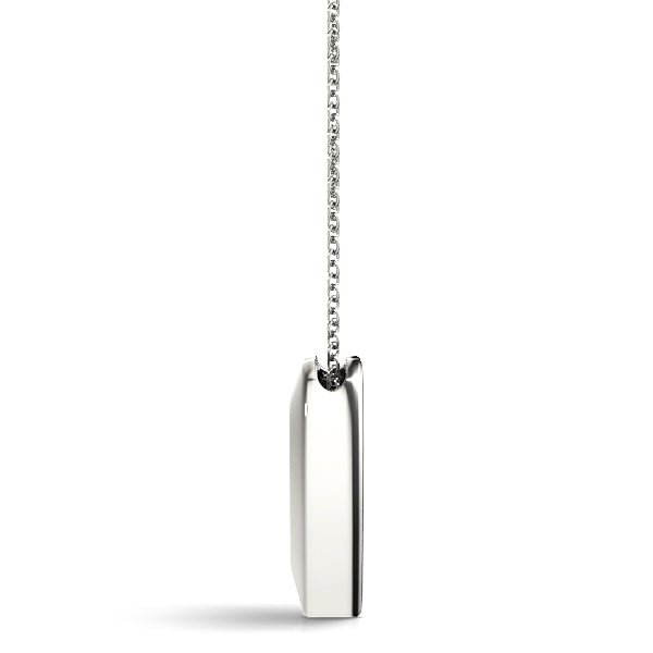 Heart-Shaped Lab Diamond Pendant Necklace 10K White Gold 1/4CT