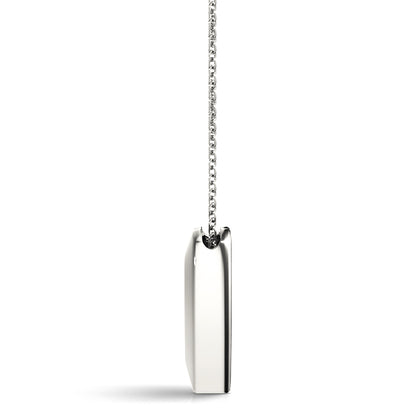Heart-Shaped Lab Diamond Pendant Necklace 10K White Gold 1/4CT