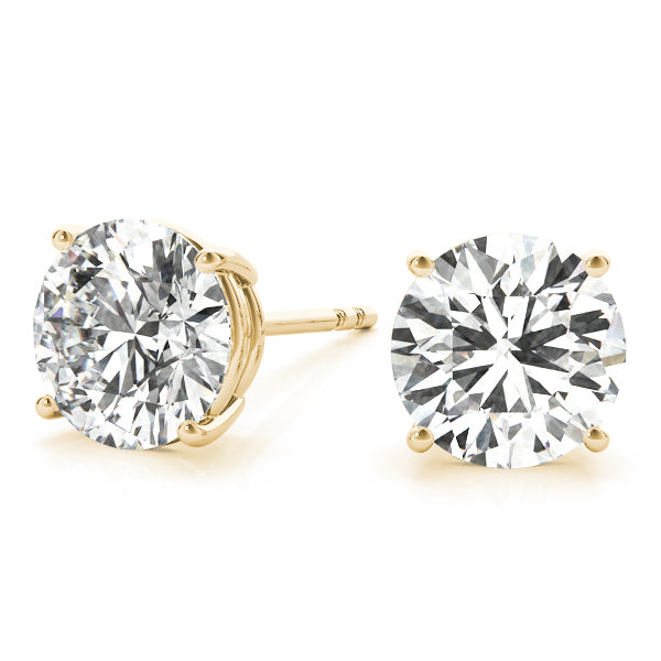 0.66CT Diamond Solitaire Stud Earrings in 14K White Gold Box Setting