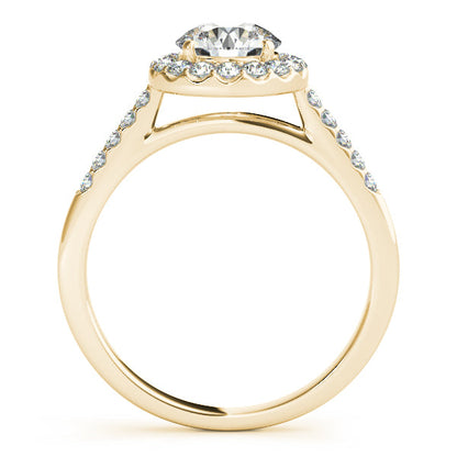 Brilliant Classic Round Halo Diamond Engagement Ring in Rose Gold