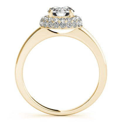 Double Halo Engagement Ring Featuring 1CT Rose Gold Diamond