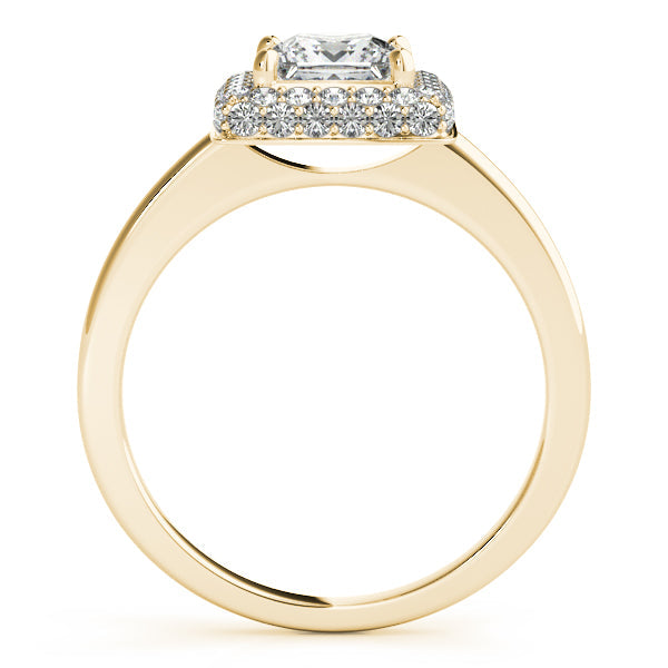 1CT Princess Cut Double Halo Diamond Engagement Ring 14K White Gold