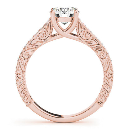 Exclusive Trellis Vintage Diamond Engagement Ring in Yellow Gold