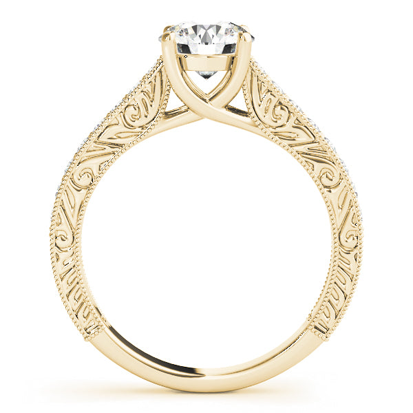 1CT Lab Diamond 14K Rose Gold Engagement Ring Vintage Trellis