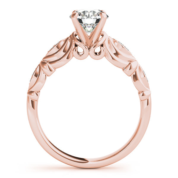 1CT Solitaire Round Diamond Engagement Ring 14K Yellow Gold Vintage