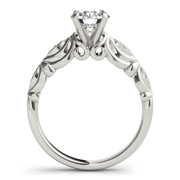 1CT Solitaire Round Diamond Engagement Ring 14K Yellow Gold Vintage