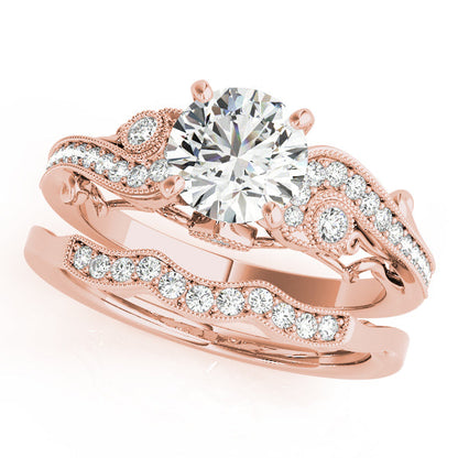Opulent Vintage Diamond Engagement Ring with Curved Shank