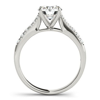Classy 1CT Round Lab Diamond Engagement Ring 14K Yellow Gold
